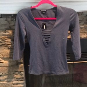 Express top deep V low cut.